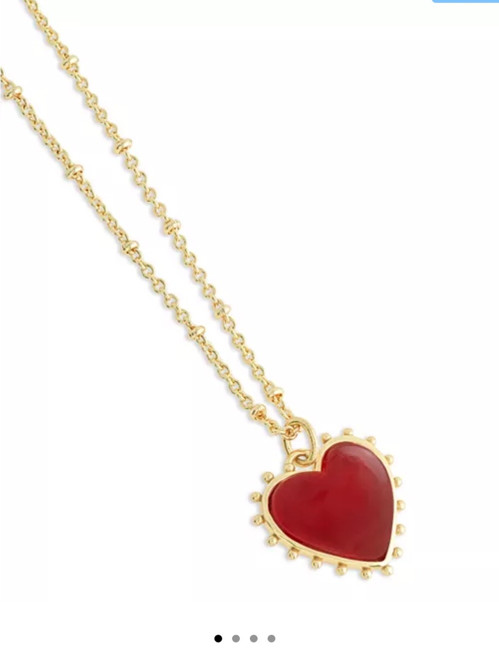 Red Onyx Heart Pendant for Necklace, by Anabel Aram